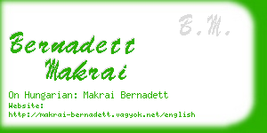 bernadett makrai business card